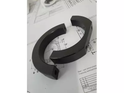 Klemmring aus Aluminium Schwarz eloxiert