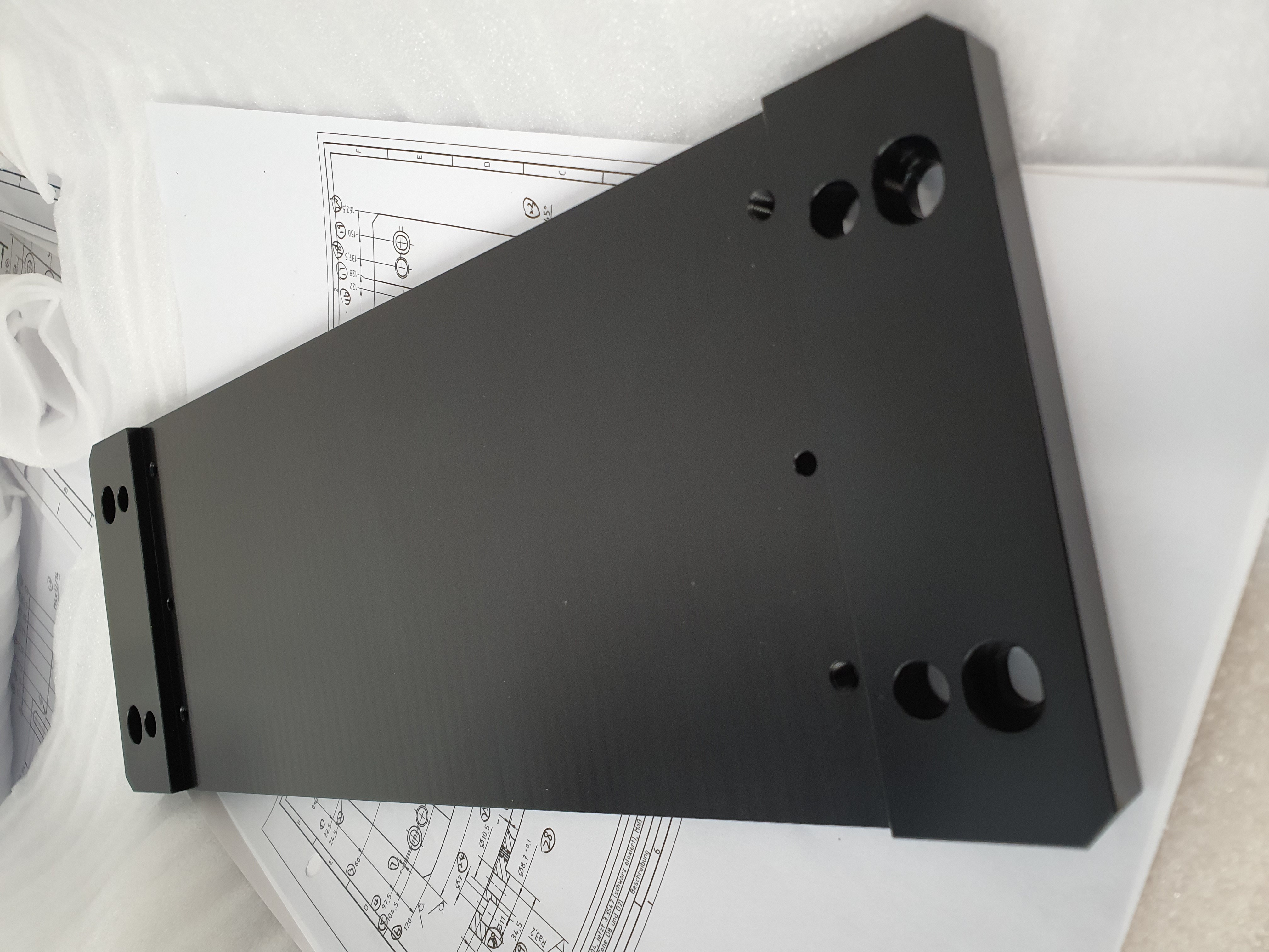 Aluminium Deckel Schwarz eloxiert