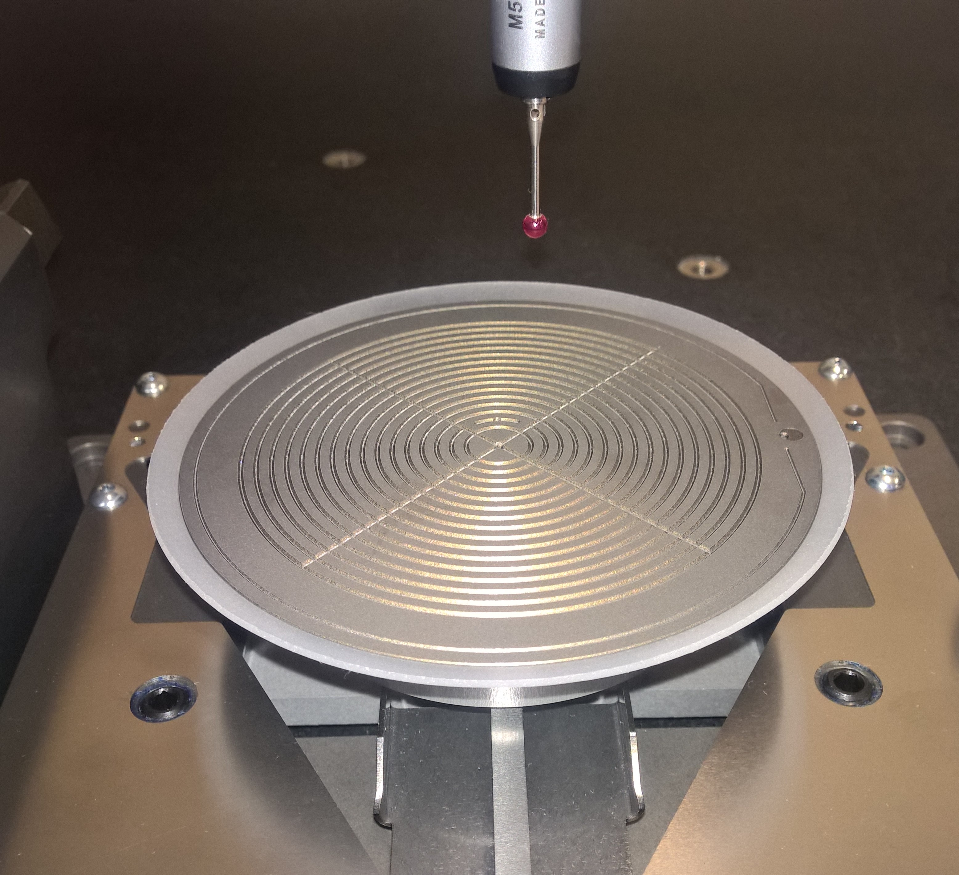 Aufnahme für 4" Wafer, Teilansicht auf Vorrichtung