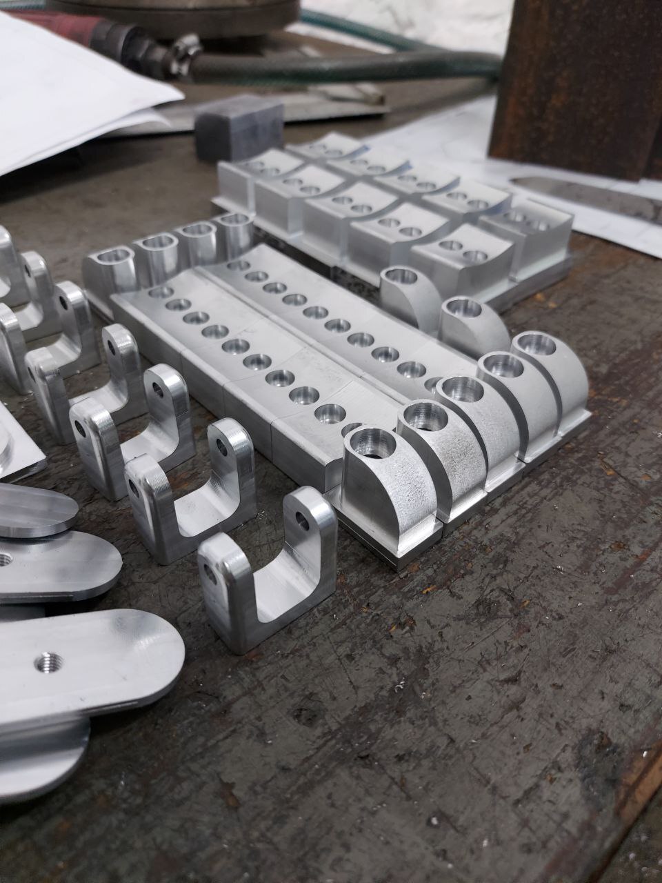 Various small aluminium components