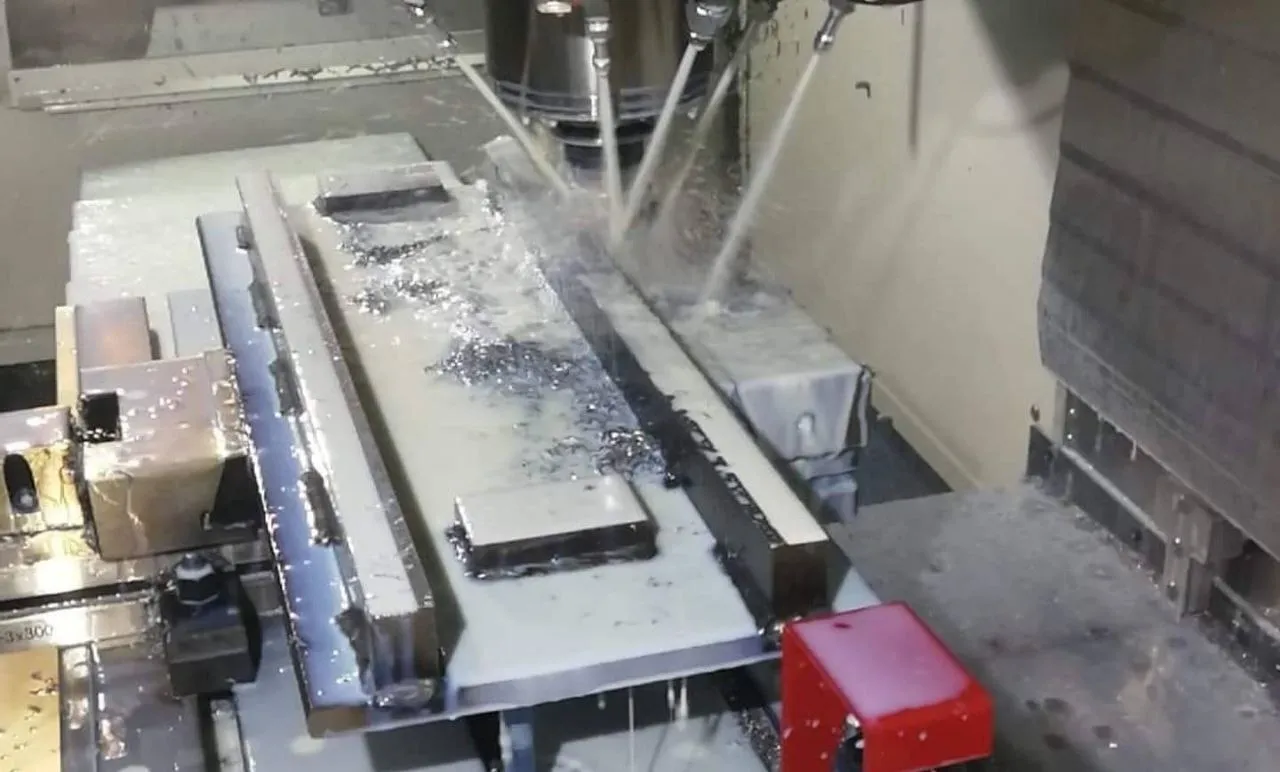 Milling process of steel mounting plate