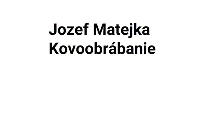 Jozef Matejka Kovoobrábanie logo