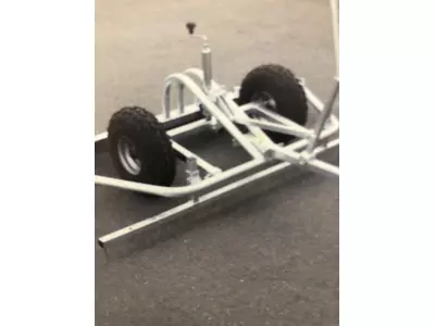 Agricultural bravely behind the tractor