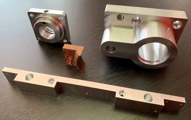 Aluminium and copper parts