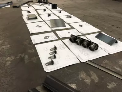 Lasercut parts + bended