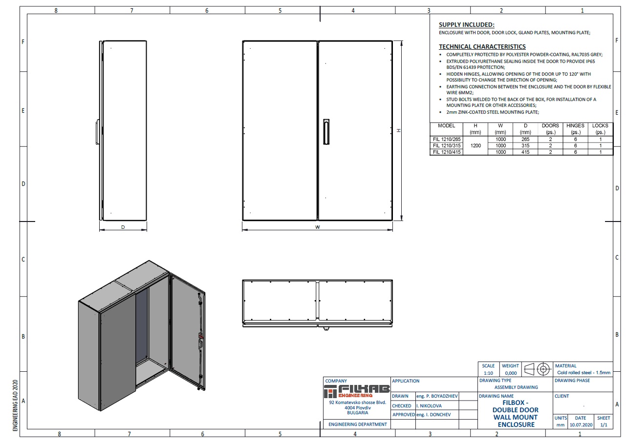Enclosure Double Door