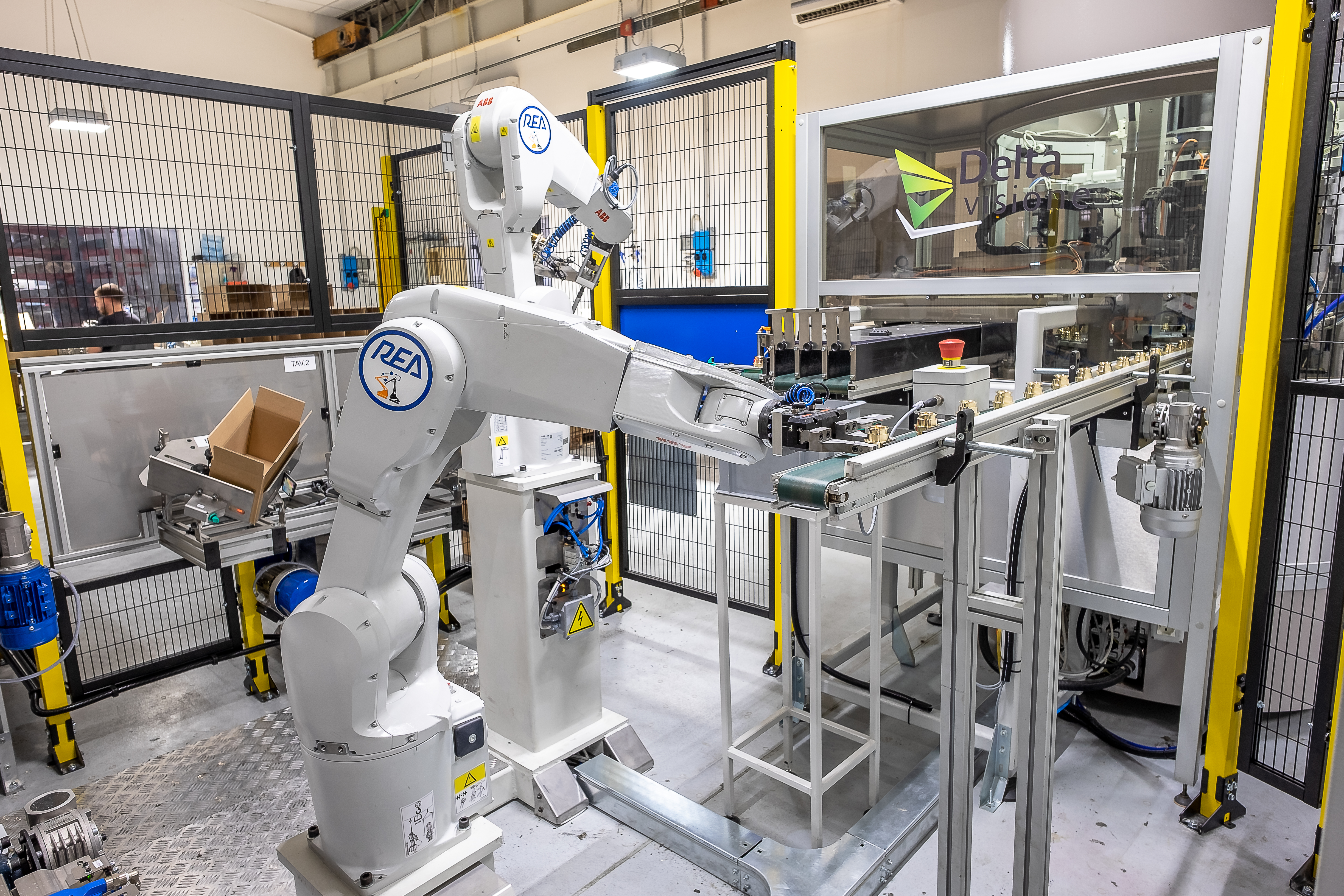 Robotized area for sorting