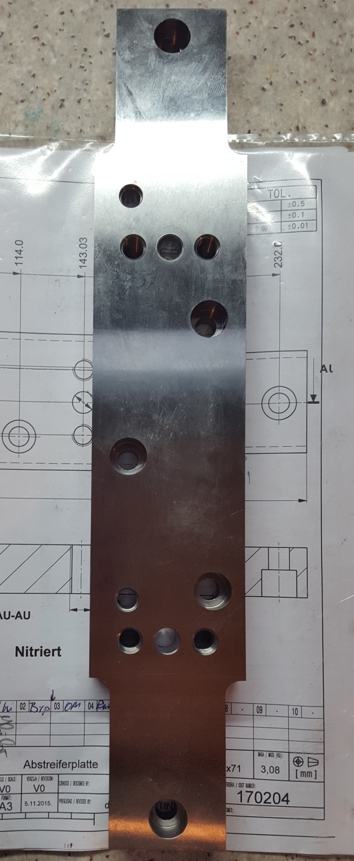 Part for punch die