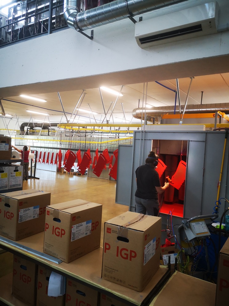 Powder coating line