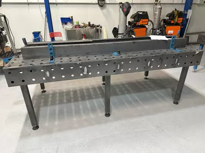 Welding table 2400x1200x200, load capacity 1500 kg
