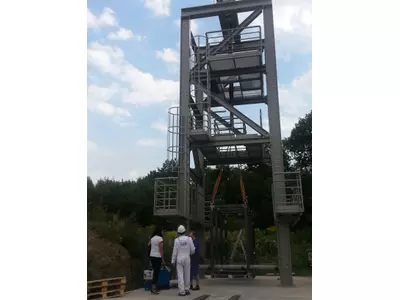 Testing tower, drop and stretch testing