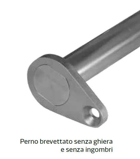 perno senza ghiera e senza ingombri