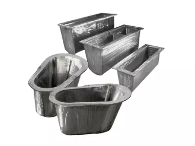 CROGIOLI IN ACCIAIO INOX PER LEGHE DI ZINCO