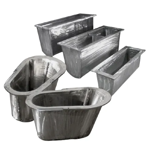 CROGIOLI IN ACCIAIO INOX PER LEGHE DI ZINCO