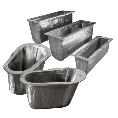 CROGIOLI IN ACCIAIO INOX PER LEGHE DI ZINCO