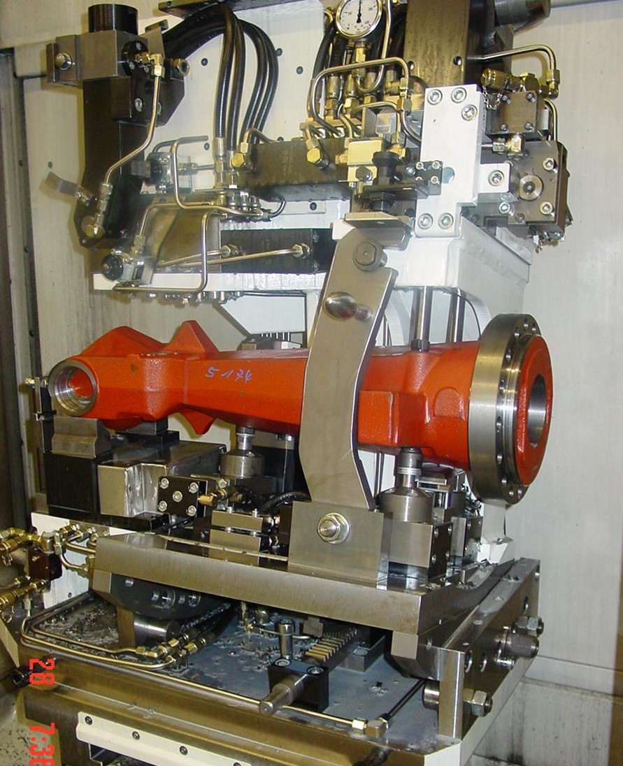 Hydraulische Schwenkvorrichtung für Achsbrücke