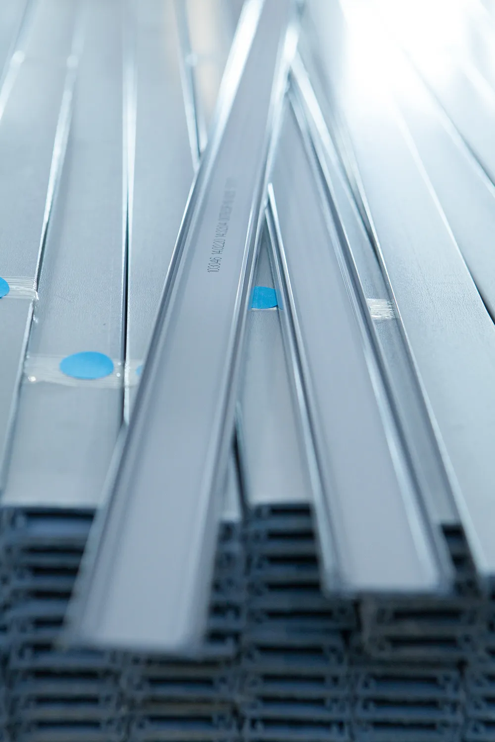 ABS and PVC profiles co-extruded with metal inlet