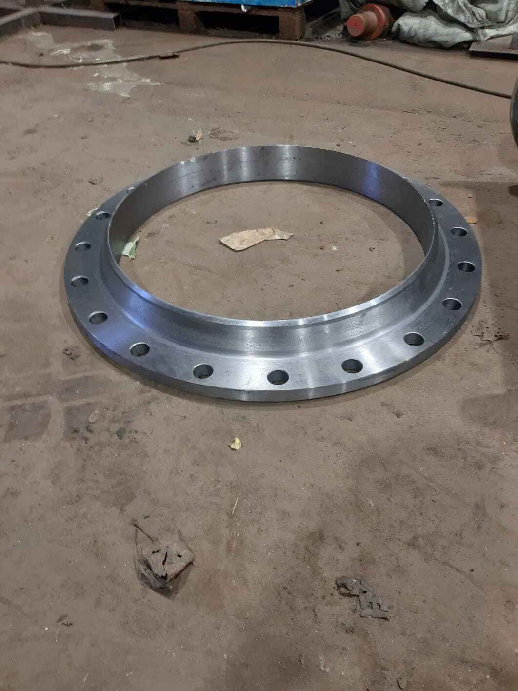 Milled flange with holes