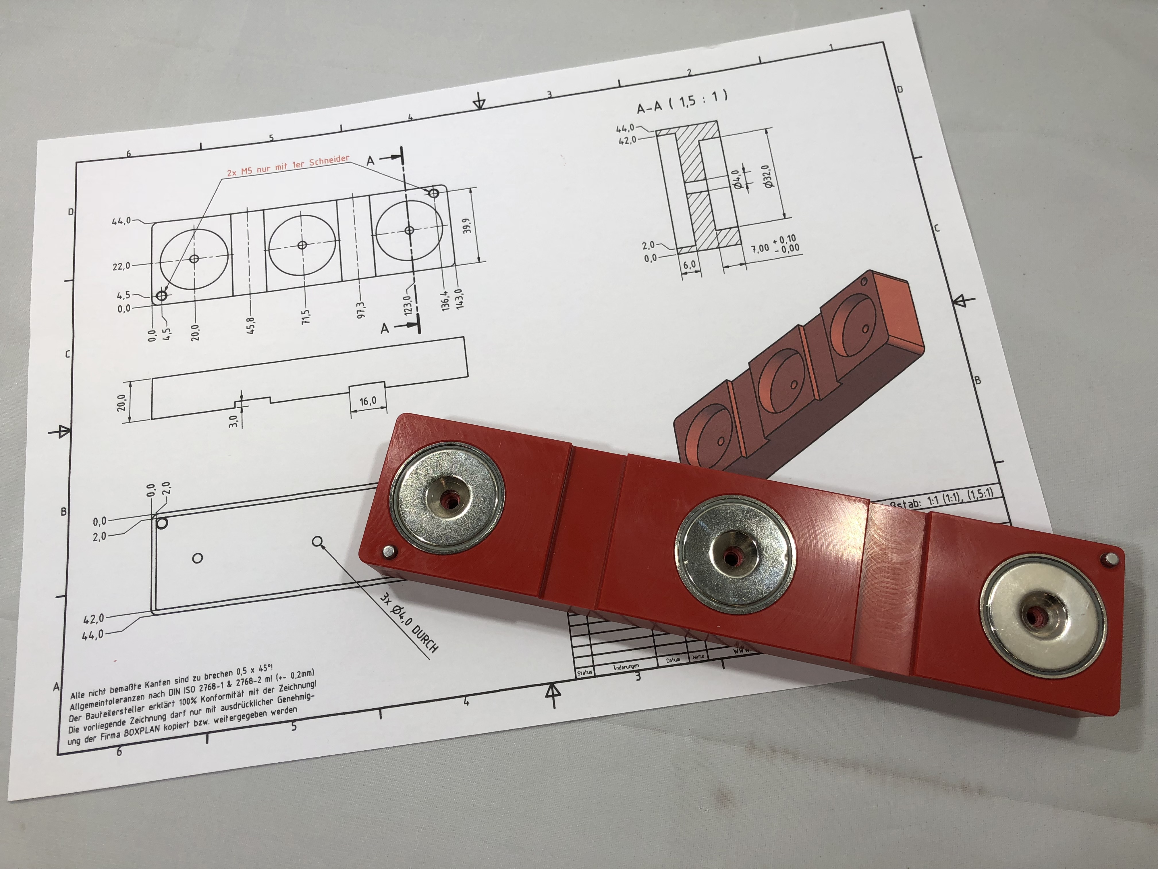 Fräsartikel mit Magneteinleger