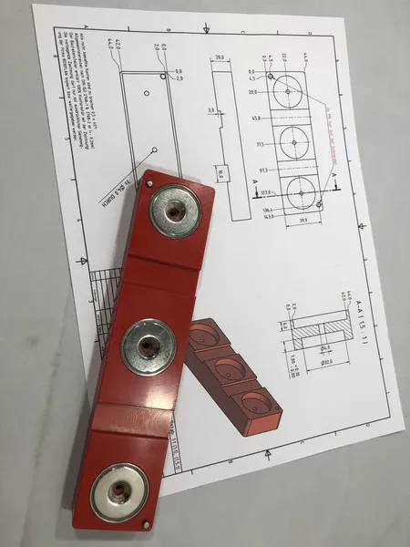 Fräsartikel mit Magneteinleger