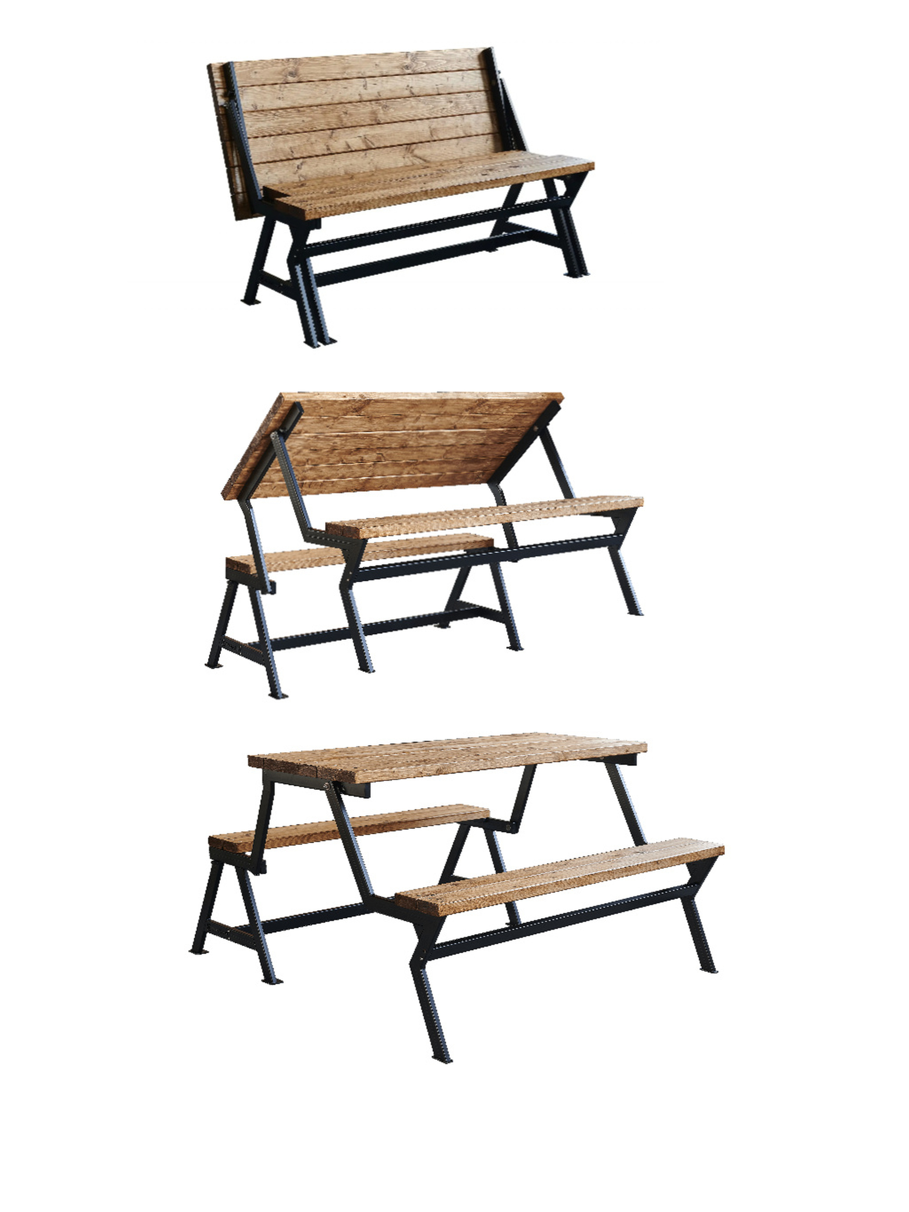 2in1 Klappbare Sitzbank-Tisch