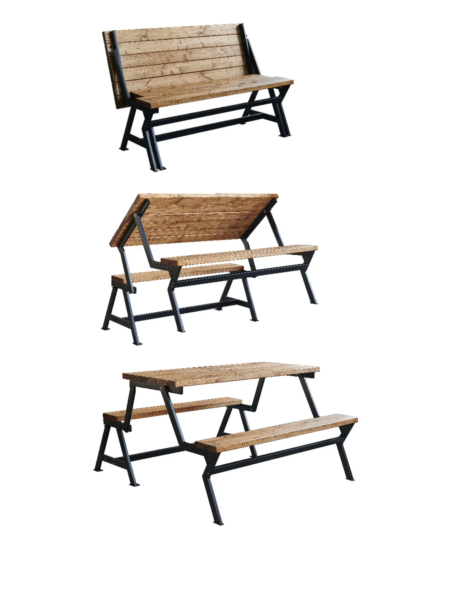 2in1 Klappbare Sitzbank-Tisch