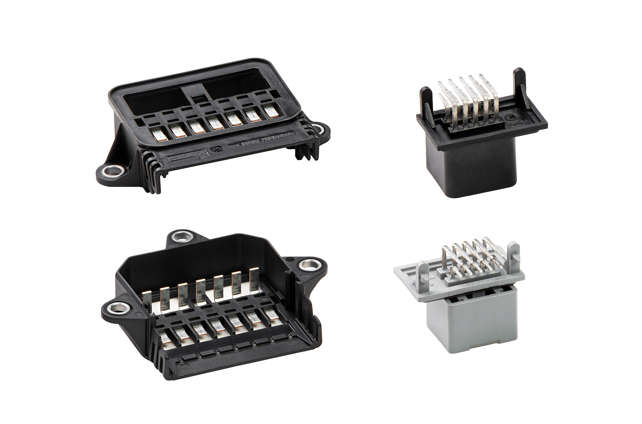Connecttion box mit Einlegeteilen umspritzt