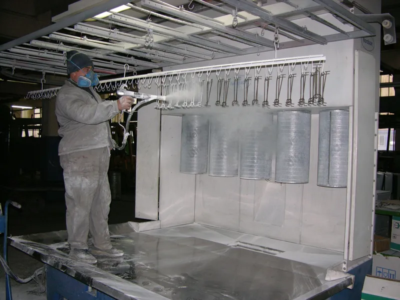 Electrostatic powder coating