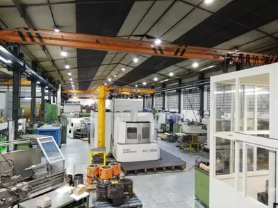 JOHNFORD horizontal machining center with double pallet