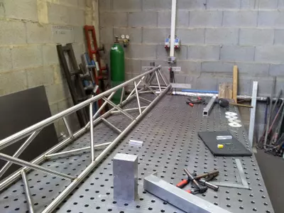 3 Punkt Traverse aus Edelstahl nach Cremonaplan