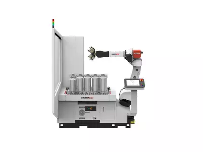 Roboter Bestückung Drehmaschine