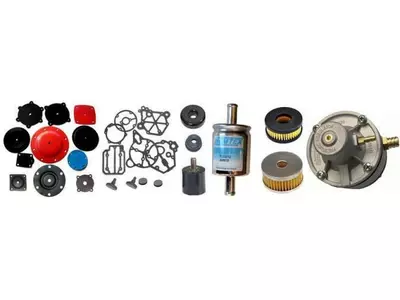 Teilen und Komponenten für Gassysteme für Fahrzeuge, Gabelstapler und Boote