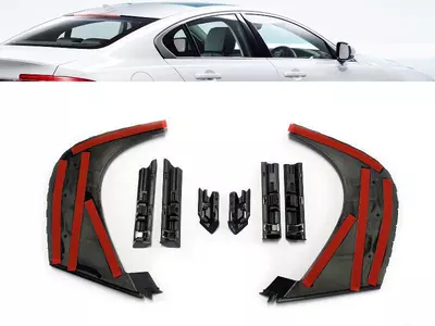 Side window carrier and waist finisher; Clips für Seitenfensterträger und Gürtellinie clips