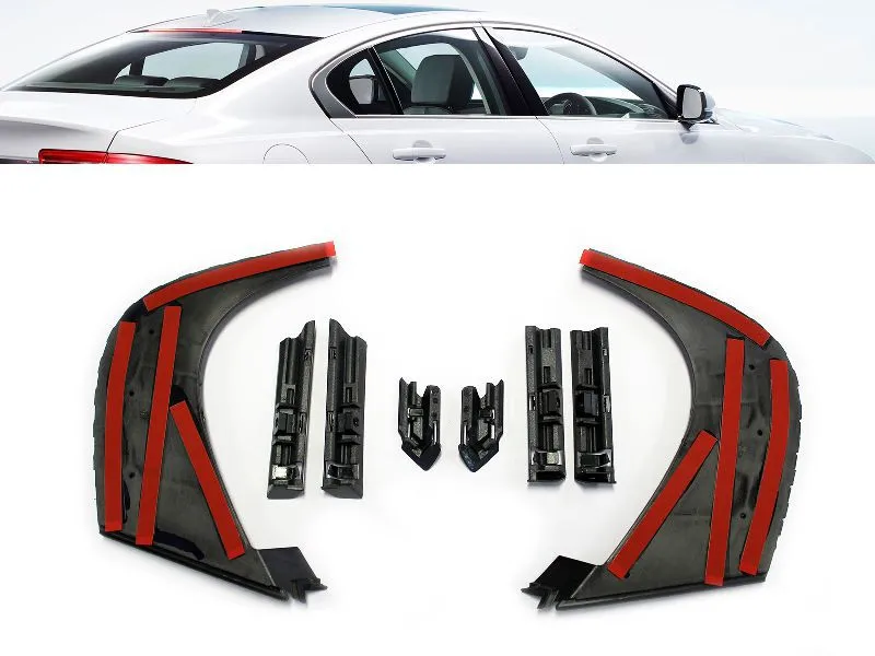 Side window carrier and waist finisher; Clips für Seitenfensterträger und Gürtellinie clips