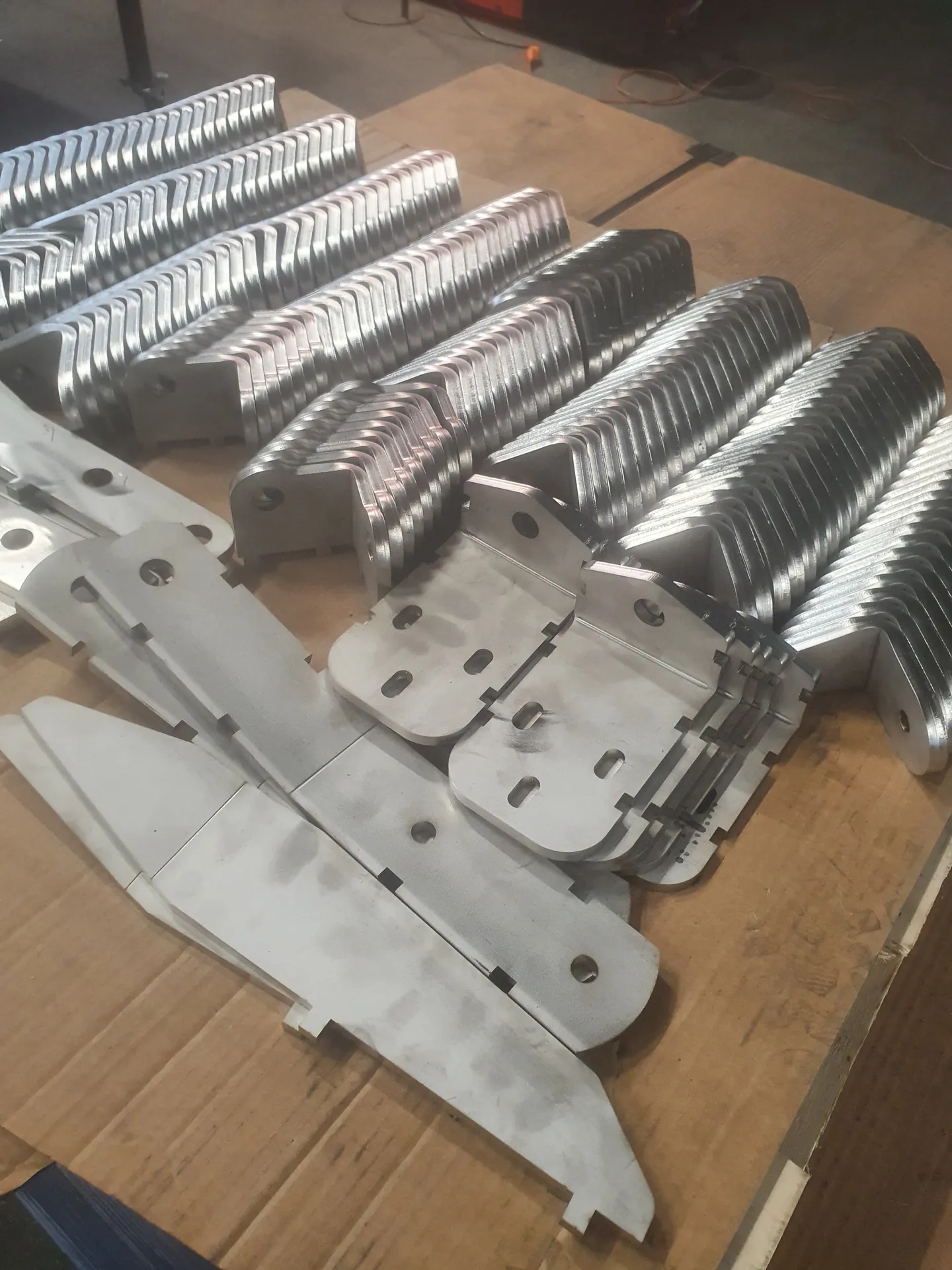 Laser cut sheet metal stainless steel parts + bending