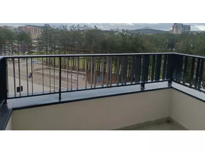 Fences for terraces and balconies for residential buildings made of steel box profiles and sparring