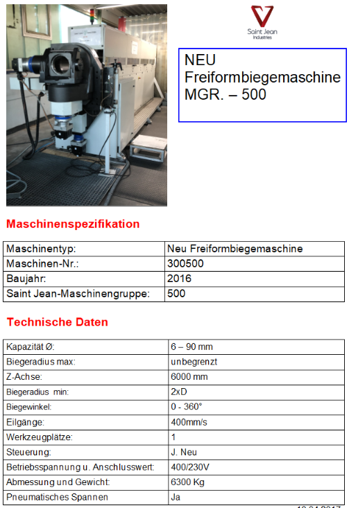 NEU Freiformbiegemaschine