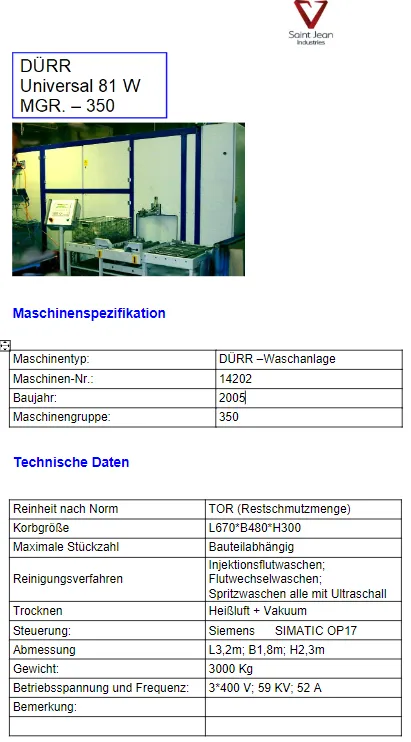 Dürr Waschanlage