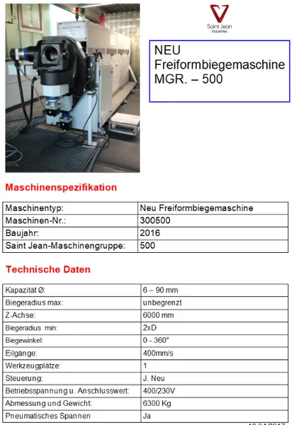 NEU Freiformbiegemaschine
