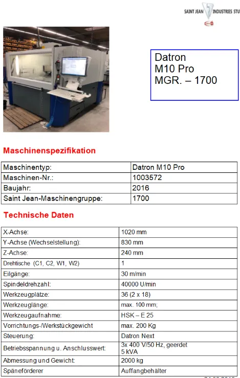 Datron M10 Pro