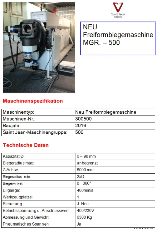 NEU Freiformbiegemaschine