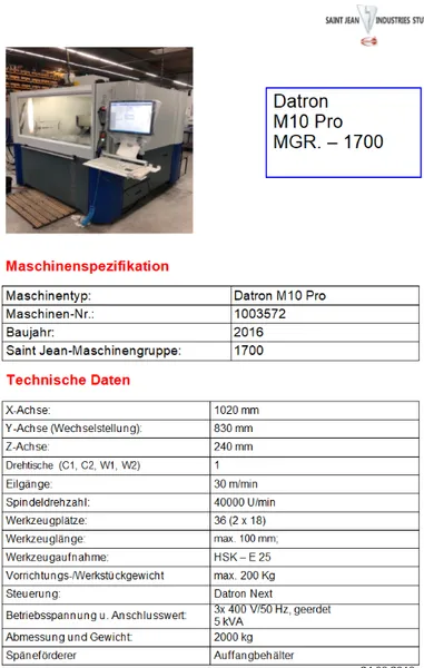 Datron M10 Pro