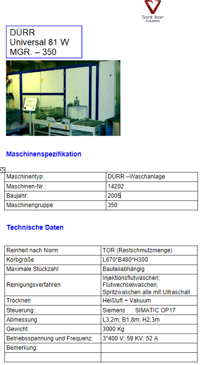 Dürr Waschanlage