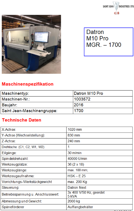 Datron M10 Pro
