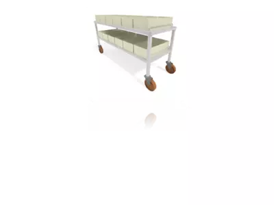 Rolltisch aus rostfreiem Stahl für die Lebensmittelindustrie