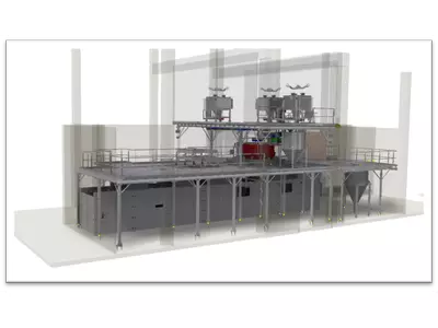 Stellplätze aus rostfreiem Stahl für Produktionsanlagen der Lebensmittelindustrie