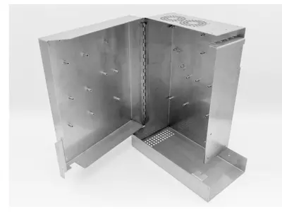 Elektronik-Gehäuse, gelasert, gekantet, montiert