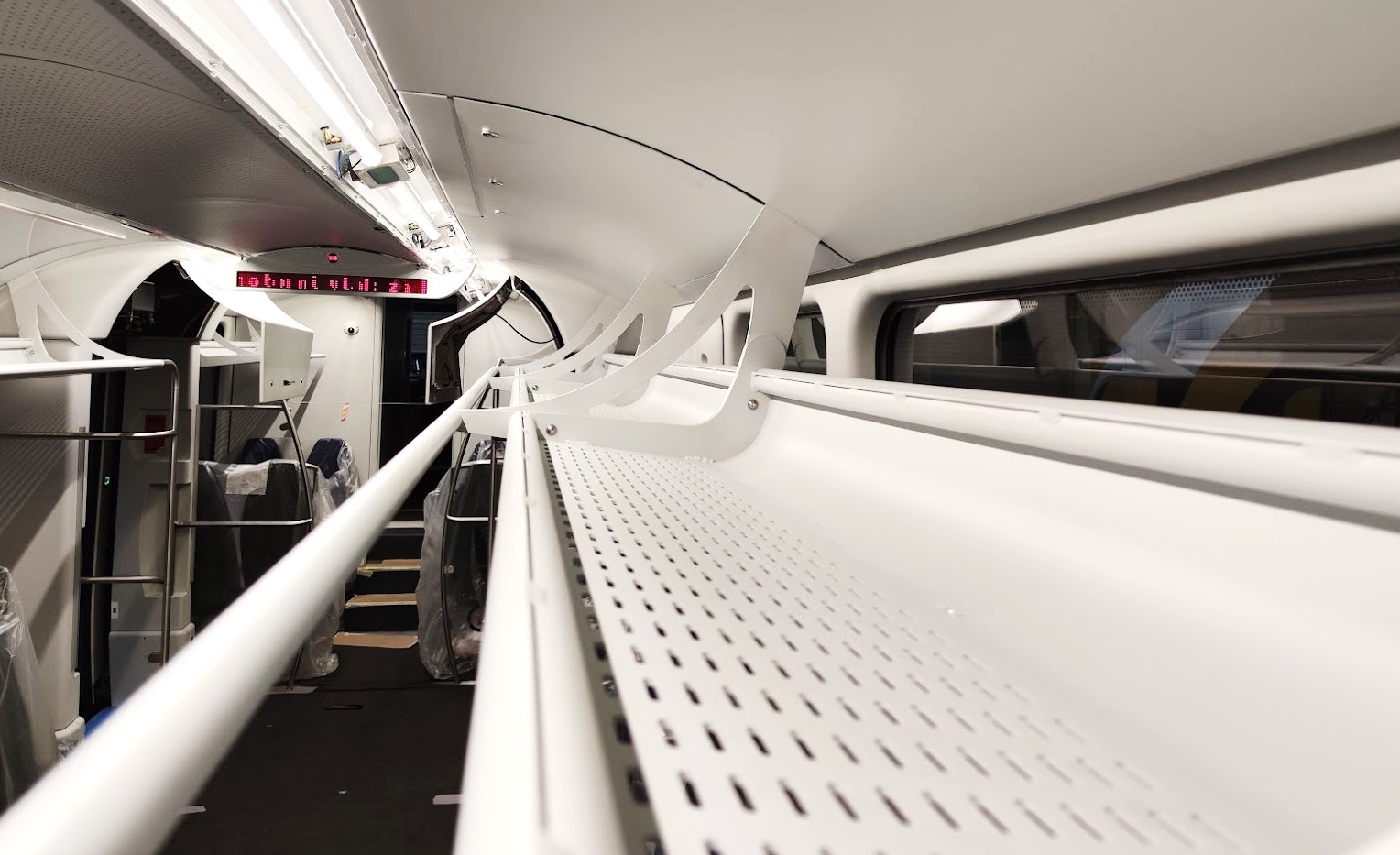 Aluminum interior train components