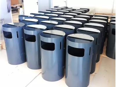 Metal waste bins