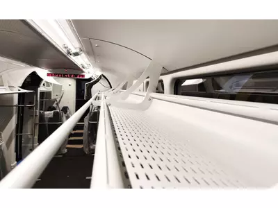 Aluminum interior train components